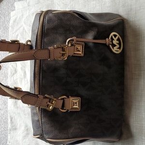 Michael Kors Grayson Medium Brown Satchel